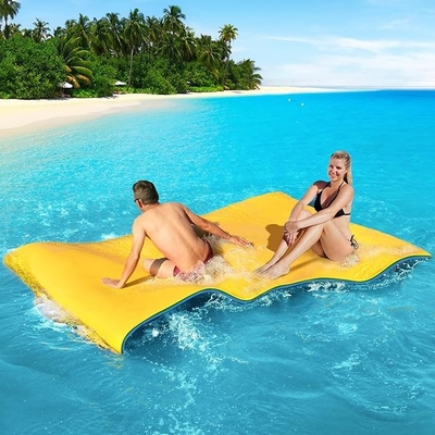 Grandes tailles 3 couches résistant aux déchirures XPE mousse nager plateau d'île flottante extérieur tapis d'eau flottant pour la piscine de la plage lac de l'océan