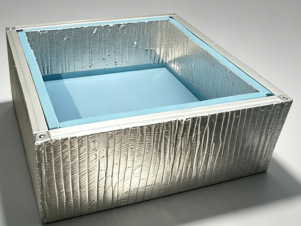Mousse de polyolefine (PO) à cellules semi-ouvertes à haute performance Mousse acoustique à feuille d'aluminium et adhésif PO