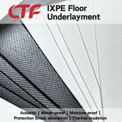 Résistant à l'humidité et à l'absorption du son IXPE Sous-couchage Sous-couchage Parquet PVC SPC pour appartements Hôtels Hôpitaux travaux de rénovation