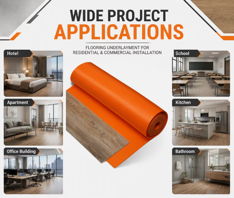 Sous-couche de sol en mousse IXPE Sound Absorbing Moisture Resistant Cushion pour PVC SPC Plancher en vinyle Idéal pour les appartements Hôtels et rénovation d'hôpitaux