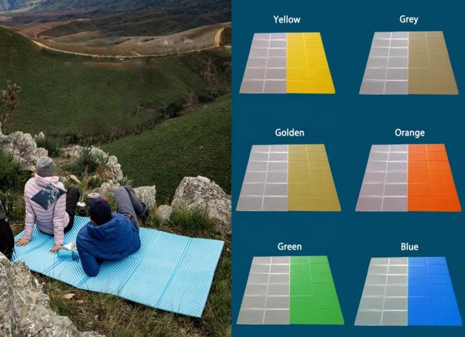 Matraces de sommeil double pliable en gros, en aluminium blanc, cellule fermée IXPE XPE, coussin de sommeil en mousse pour camping imperméable pour 2 personnes 0